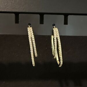 Kendra Scott Gold and Silver Crystal Earrings